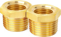 ChillWaves Brass Pipe Fitting, Reducer Hex Bushing 1" NPT Male x 3/8" NPT Female Thread Adapter(2-PACK)
