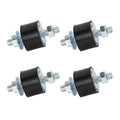 Rubber Studs Shock Absorber M8 40x30mm 4 Pack Anti Vibration Rubber Isolator Mounts Cylindrical Vibration Isolation Mount for Air Compressors, Garage Motor, Diesel Engines