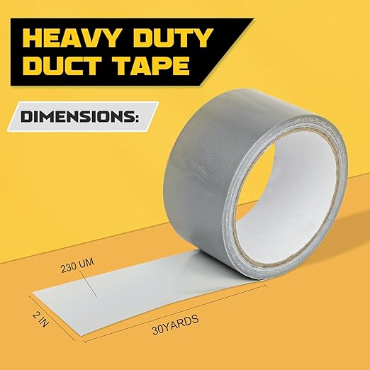 Duct Tape, Silver Tape，5 Rolls 2 inches x 30 Yards ducttape,Strong, Flexible,Heavy Duty Duct Tape，Waterproof Bulk Value for Indoor & Outdoor Repairs, Industrial Use