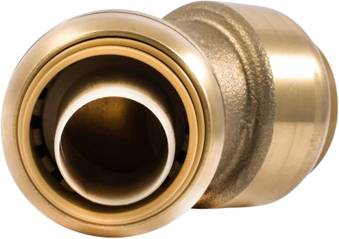 SharkBite 3/4 Inch 45 Degree Elbow, Push to Connect Brass Plumbing Fitting, PEX Pipe, Copper, CPVC, PE-RT, HDPE, U656LFA