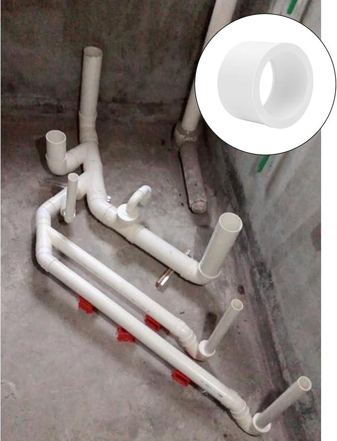 6Pack 2"x 1-1/2" PVC DWV Reducing Bush Adapter Pipe Fitting SCH40 PVC Reducer Bushing (Socket x Socket) PVC Pipe Reducing Bushing Fitting for Home Sewer Plumbing