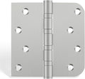 Door Hinges Brushed Nickle 3 Pack 4 x 4 Inches Ball Bearing Door Hinge Heavy Duty Stainless Steel Hinges for Interior & Exterior Doors Square & Round Corners