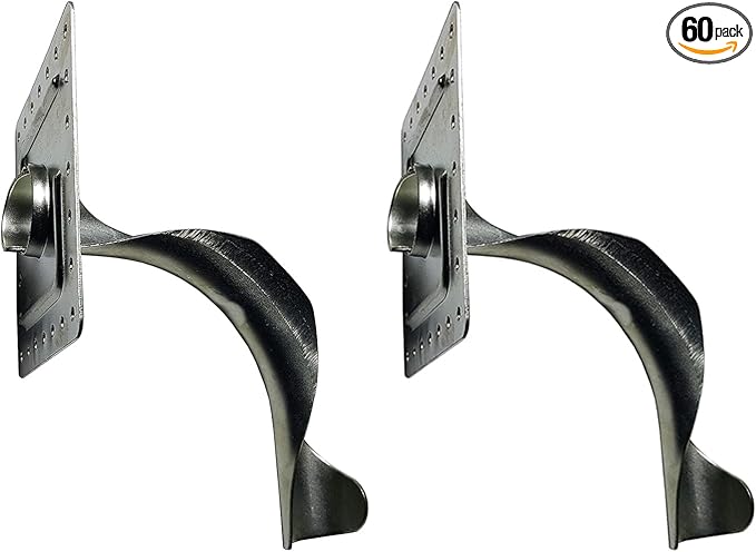 XFITTING 3/8 inch to 1/2 inch Pex Tubing Bend Support with Plate, Metal, Tubing Pipe Hanger 30-3-4=60X, 60 Pieces