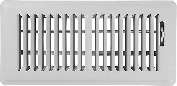 Shoemaker 4x10 Floor Register – Cement Gray Heavy Duty Metal Floor Vent Cover for Home Floors - Premium Forced Air Vent Covers