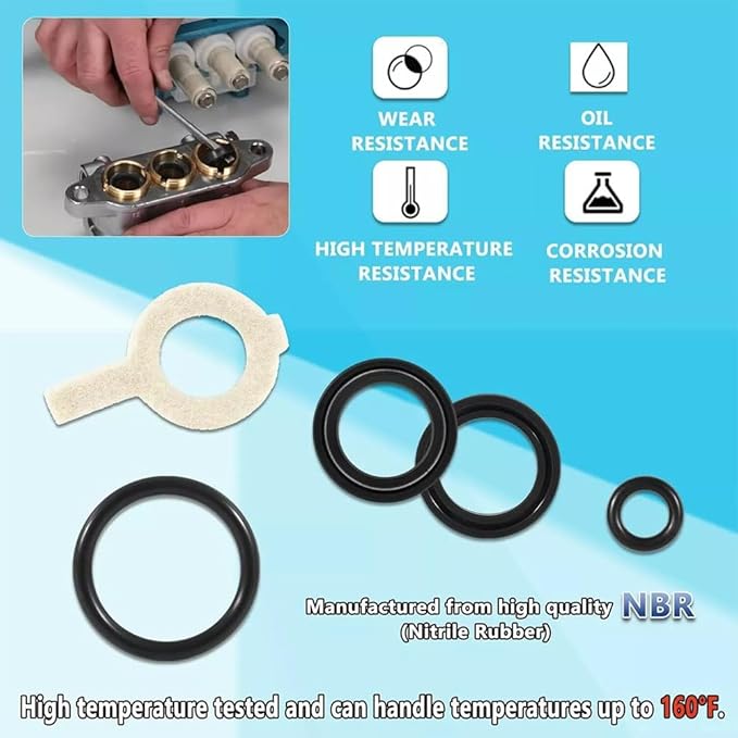 30623 Seal Kit Replacement Fit For Cat Pump Model 30 31 34 35 310 340 350 310B 310S 310W 340S 340B 340W 350 350S 350B 350W Models, 5 Frame Plunger Pumps 2PACK