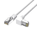 90 Degree CAT6 Ethernet Cable,Up Angle Cat 6 Network Cable,Right Angle RJ45 Cat6 gigabit Internet Cable for PC, Router, Modem, Xbox, PS4, PS3,White (UP Angle, 30FT)
