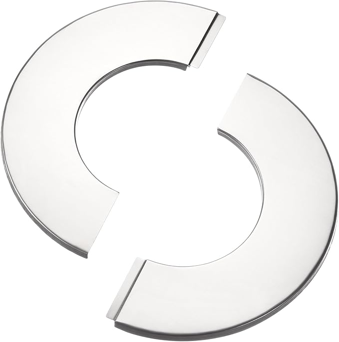 uxcell Wall Split Flange, Stainless Steel Round Escutcheon Plate for 91mm Diameter Pipe 4Pcs