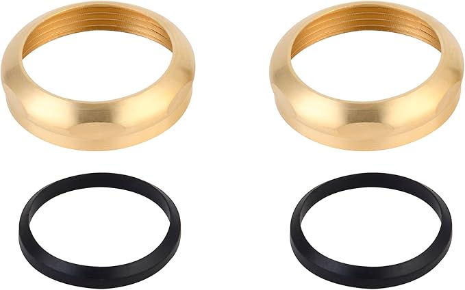 ZM Slip Joint Nut and Washer, Sink Drain Kits, Rough Brass, 1-1/4-Inch, 2 Pack