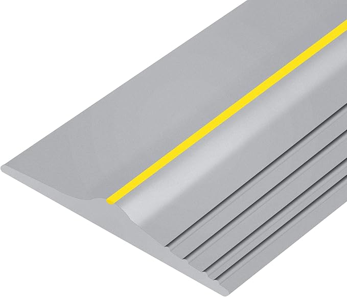 Papillon Garage Door Bottom Seal Strip, Weatherproof EPDM Rubber Threshold, Fits All Standard Doors, Easy for DIY Homeowners, No Adhesive (10Ft, Grey)