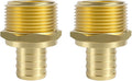 SUNGATOR 2-Pack 1" Pex Male Adapter, No Lead Brass, 1 Inch Pex Fittings