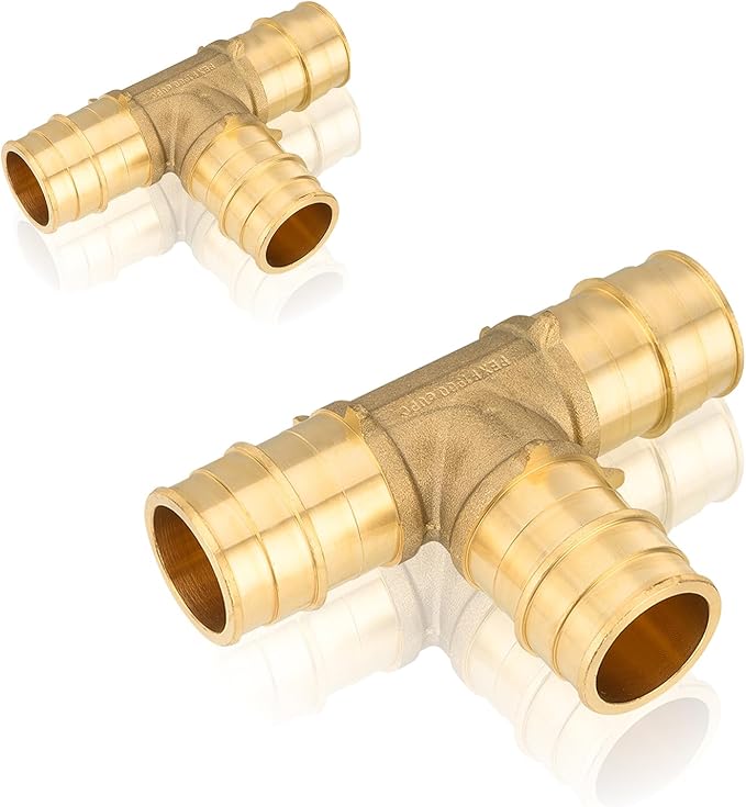 40-Pack HeSun PEX-A Fitting, 1"x1"x1" Expansion Tee, PEX Expansion Fitting Tee, ASTM F1960(PEX1960044-40)