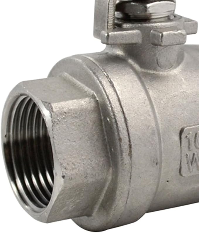 316 Stainless Steel 1/8"~3" Full Port Ball Valve with Blue Vinyl Handle, NPT Female x Female Thread,1000 WOG (3/8")