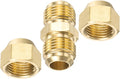 PATIKIL 10mm OD Copper Pipe Extension Joint Connectors,1Pcs Free Welding Copper Flare Fittings Pipe Coupling Adapter with Flare Nuts for AC Pipeline Connection
