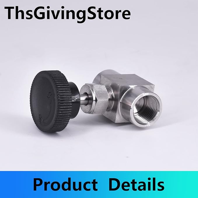 1/8 1/4 3/8 1/2 Inch G Valves 304 Stainless Steel G Female Needle for Valve Flow Control Water Gas Oil,Ferrule Straight-Through Female Needle Valve,Control Needle Valve