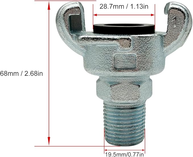 NPT Iron Air Hose Fitting，Universal Coupling，Chicago Fitting (0.5", NPT Male)