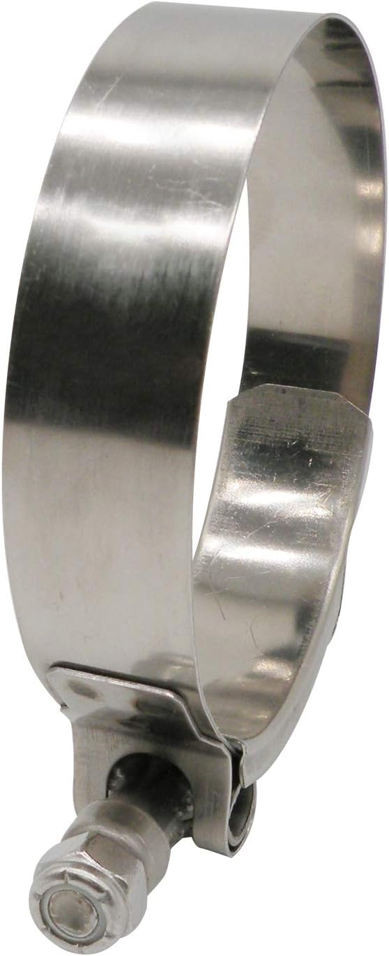 ROADFORMER 78mm - 86mm T-Bolt Hose O.D. Clamp - Working Range 3.06" - 3.39" for 3.25 inch Hose OD, Stainless Steel Bolt, SS Band Floating Bridge and Nylon Insert Locknut (78mm - 86mm, 2 pack)