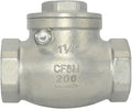 Stainless Steel SS316 Swing Check Valve,NPT Female x Female Thread,WOG 200 PSI PN16 CF8M (1-1/4")