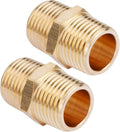2PCS Brass Nipple Fitting 3/4" × 3/4" NPT Male Hex Adapter by CX WONDERLAND