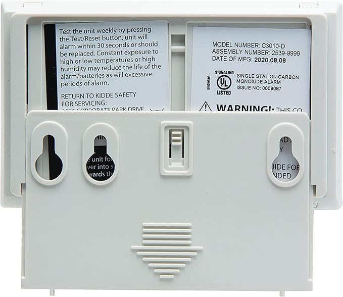 Kidde Carbon Monoxide Detector with 10-Year Battery, Digital Display, 3 LEDs, Replacement Indicator, Peak Level Memory, 2 Pack