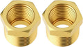 2Pcs 3/8" BSPT Male to 1/4" NPT Female Brass Pipe Fitting Reducer Adapter for Pipes Tubes