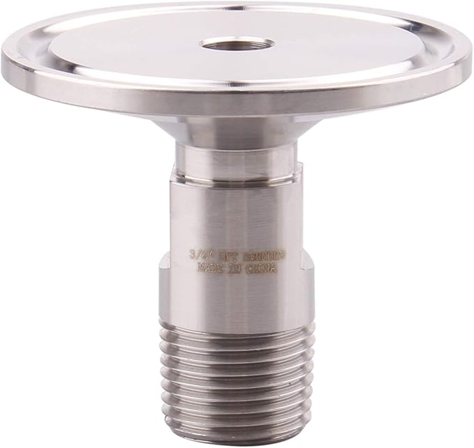 DERNORD 1.5''Tri clamp Adapter to 3/8 inch MNPT Thread Ferrule Sanitary Pipe Fitting
