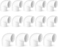3/4 Inch PVC Fittings Elbow 90 Degree 2-Way 14-Pack, PVC Pipe Fitting Connector for Building Furniture, DIY Corner Elbow Fitting for Pipe Connections, Greenhouse, Shed and Tent Connection, Pool