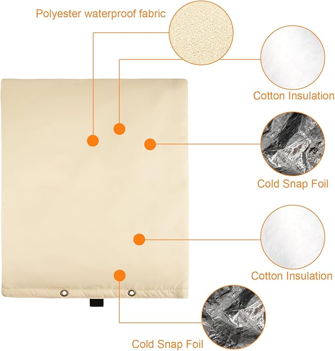 Insulated Backflow Preventer Pouch - Outdoor Pipe Insulation for Winter, Well Pump & Sprinkler Valve Protection