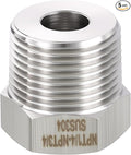 METALLIXITY 5PCS 3/4" Male NPT x 1/4" FeMale NPT Thread 304 Stainless Steel Hex Bushing Extension Tube Adapters Convert for Water Tub Spout/Shower