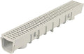 NDS 5” Pro Series Deep Profile Channel Drain Kit With HDPE Plastic Grates and End Caps, Trench & Channel Drainage For Driveway, Patio, Pool Deck, Courtyard, 5.5” x 39.4”, Gray