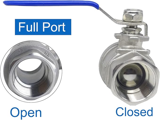 Full Port Ball Valve 1/4" NPT Heavy Duty Stainless Steel 304 Male x Female Thread For Water,Oil and Gas（1000WOG）