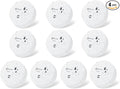Geevon 4 Pack Water Leak Detectors, 100dB Water Sensor Alarms Flood Detector for Basements, Bathrooms, Laundry Rooms, Kitchens, Garages, and Attics, Water Alarms Battery-Operated (Battery Included)