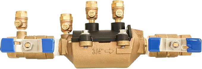 34-350 3/4" 350 Double Check Backflow Preventer,Double Check Valve Assembly,Modular Design, Prevent Backpressure and Backsiphonage