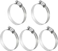 MECCANIXITY 2 Inch Stainless Steel Hose Clamp, Worm Gear Clamp Adjustable 1 4/5"-2 3/4"(46-70mm) Fuel Line Hose Clamps Duct Clamp for Pipe Plumbing Automotive Mechanical (Pack of 5)