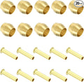PATIKIL Brass Compression Sleeves Ferrules for 3/16 Inch OD Hose Tube, 20 Pack Brass Ferrule Brass Compression Insert Fitting Assortment Kit for Air Water Gas Pipe