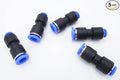 Push to Connect Fitting 5/16" Tube OD x 5/32" Tube OD Reducer, Pneumatic Air Water Straight Union Two Way Connector/Coupler (Pack of 5)