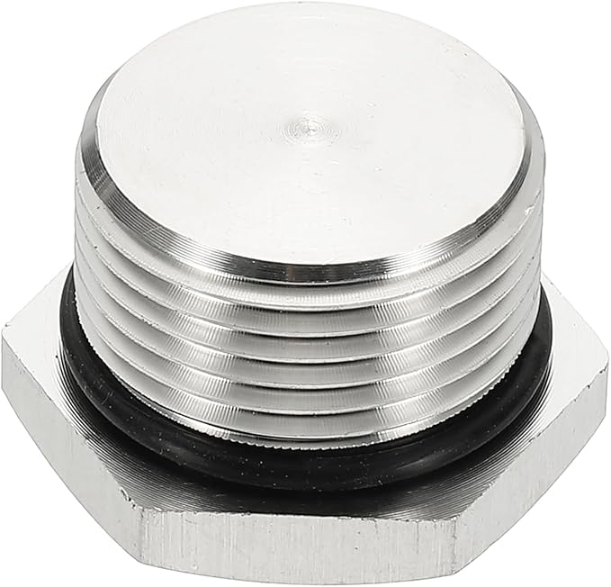 MECCANIXITY BSPP Pipe Plug Fitting, 304 Stainless Steel G3/4 Male Outer Hex Thread for Plumbing Fixed with Sealing Rubber Ring