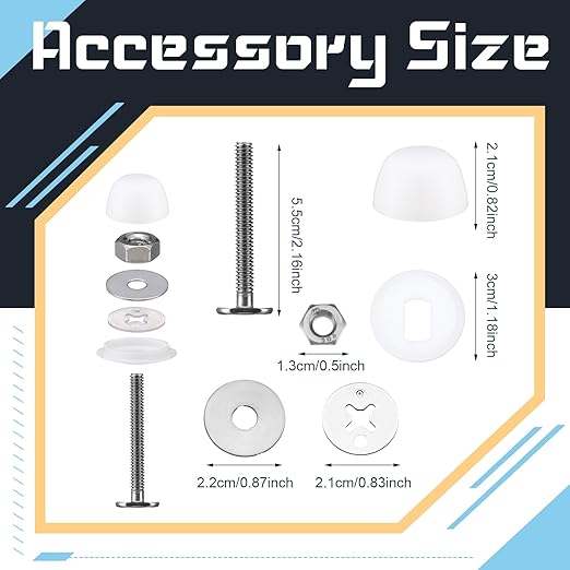 Marsui 60 Pcs Toilet Wax Ring Kit Include Retainer Washers and Thick Flange Closet Bolts Bolt Cap Fits 3" and 4" Waste Lines for Toilet Gas Odor Watertight Sealing(Regular Version,1 Inch)
