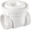 4" White PVC Backwater Valve, Sewage and Rainwater Backflow Preventer