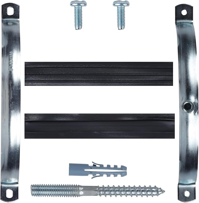 2 PCS Split Ring Pipe Hanger, Heavy Duty Adjustable Pipe Bracket Clamp with Screw & Expansion Tube, Wall Ceiling Mount Galvanized Iron Pipe Strap Supports for Pipe OD 4.9-5.1 Inch(125-130mm)