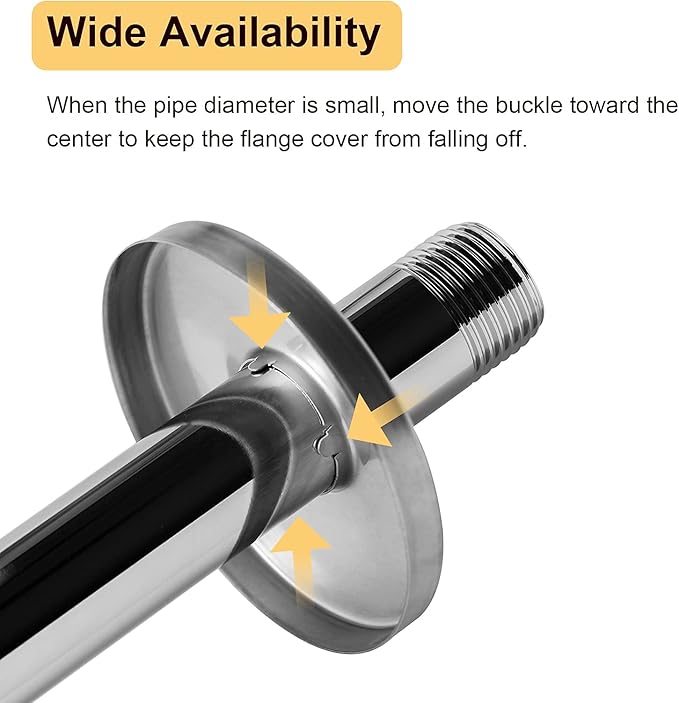 OFFO Shower Arm Flange 2.5" in Outer Diameter Replacement Shower Head Arm Escutcheon Plate Suitable for Most Brands Shower Head Arms, Chrome