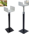 2 Pack U-Shaped Floor Jack for 4x2, 4x4, 4x6 Joists - Adjustable Steel Telepost with U-Head, Mini Screw Jack, Post Jack.11-15 Inch Adjustment Range.