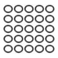 HARFINGTON 50pcs Nitrile Rubber O-Rings 15mm OD 10.2mm ID 2.4mm Width Metric Buna-N NBR Sealing Gasket Plumbing Sealing Repair O Rings for Car Auto Vehicle Repair Faucet Air Gas