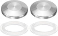 uxcell Stainless Steel Sanitary Fitting Clamp End Cap 1" (25.4mm) Solid Tube End Cap with Silicone Gasket for Food Beverage Cosmetics Factory Pipes