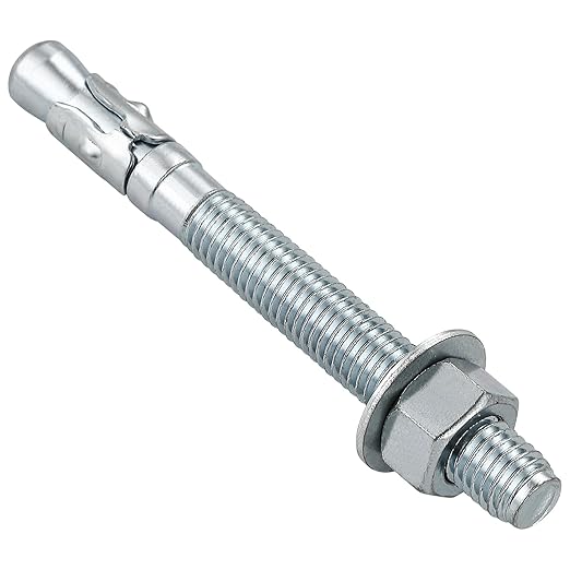 1/2x5 10Pcs Inch Standard Fasteners for Heavy-Duty Zinc Wedge Anchors for Cement and Concrete