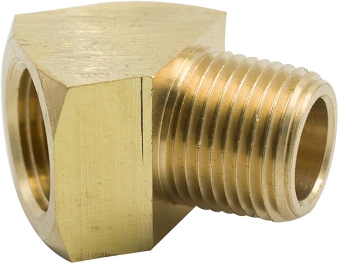 Brass Pipe Fitting, 45 Degree Barstock Street Elbow, 3/4" NPT Male x 3/4" NPT Female (Pack of 5)