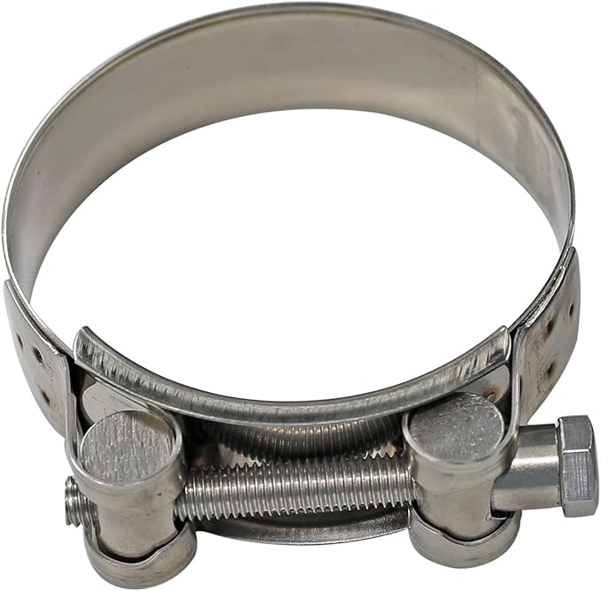 AKIHISA T-Bolt Hose Clamp,162-174mm OD Range 304 Stainless Steel Pipe Strap Clamp, Adjustable Heavy Duty Tube Clamp (2Pack, 6.38" to 6.85")