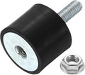 uxcell M6 Rubber Mounts, 1Pcs 25x20mm(DxH) Rubber Cylindrical Anti Vibration Isolator Shock Absorber with Lock Nut for Car Bobbin Generator Air Compressors