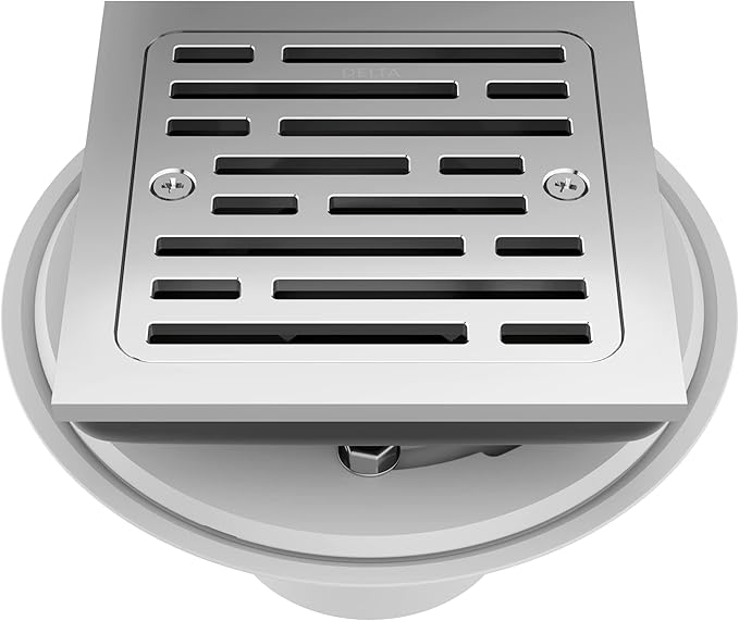 Delta DT062412 4" Tile-in Square Shower Drain - Chrome