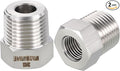 2 Pack 304 Stainless Steel Male to FeMale Adapters, 1/2" Male NPT x 1/4" FeMale NPT Hex Bushing Reducer for Industrial, Automotive, Fluid Transfer, Home Gardening, Water Treatment
