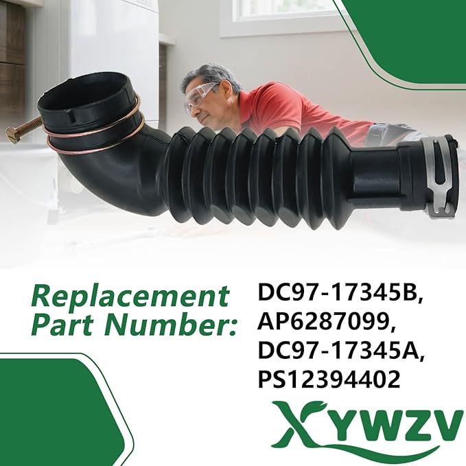DC97-17345B Washing Machine Drain Hoses for Samsung，Washer Drain Hoses Replacement Parts: AP6287099, DC97-17345A, PS12394402, DC67-00684A,DC97-16781A